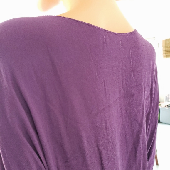 SOPHIE MAX❤Rayon Stitched Long Side Tie Blouse LG - Picture 5 of 6